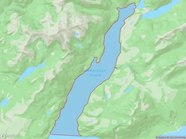 Moana-whenua-pouri / Edwardson Sound, Otago Polygon Area Map
