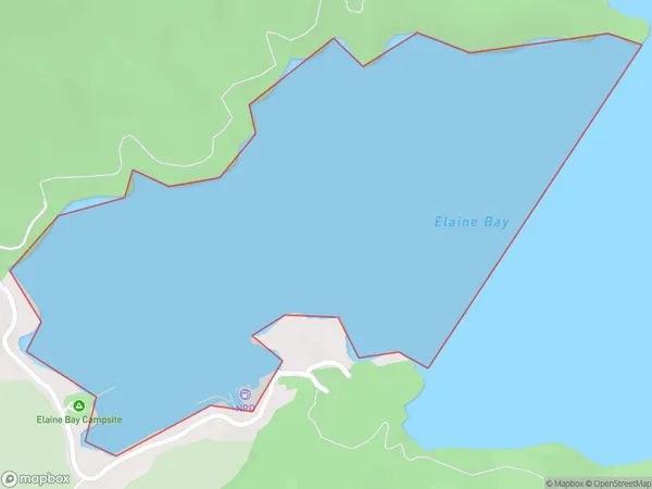 Elaine Bay, Marlborough Polygon Area Map