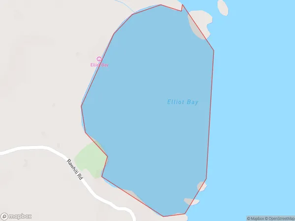 Elliot Bay, Northland Polygon Area Map