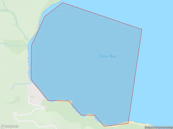 Elsie Bay, Marlborough Polygon Area Map