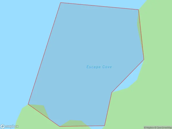 Escape Cove, Southland Polygon Area Map