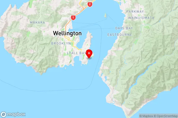 Eve Bay,Wellington Region Map