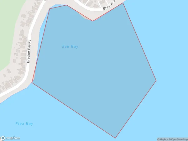 Eve Bay, Wellington Polygon Area Map