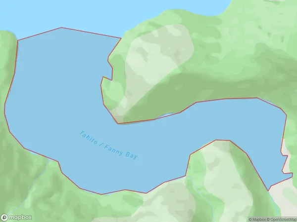Fanny Bay, Otago Polygon Area Map