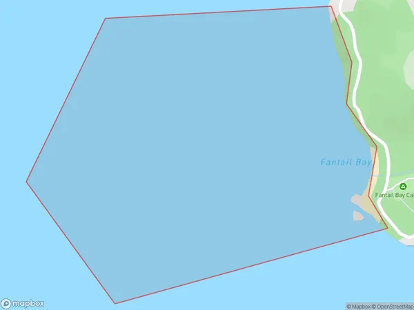 Fantail Bay, Waikato Polygon Area Map