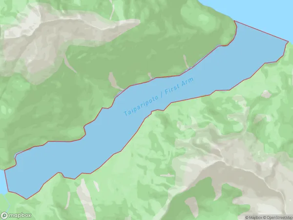 First Arm, Otago Polygon Area Map