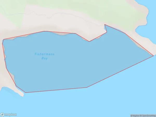 Fishermans Bay, Otago Polygon Area Map