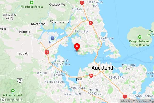 Fitzpatrick Bay,Auckland Region Map