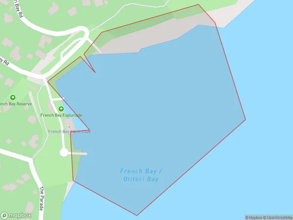 French Bay / Otitori Bay, Auckland Polygon Area Map