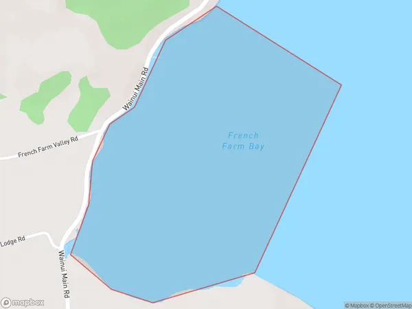 French Farm Bay, Canterbury Polygon Area Map