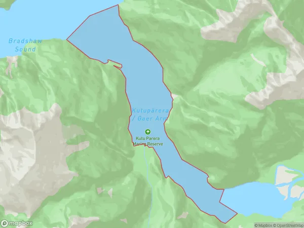 Gaer Arm, Otago Polygon Area Map
