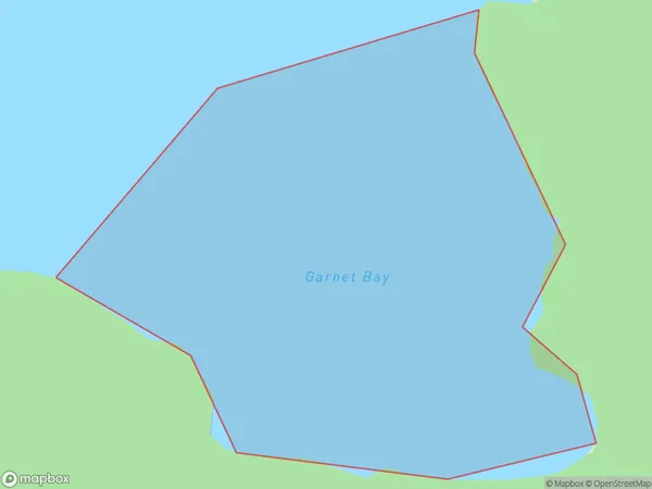 Garnet Bay, Southland Polygon Area Map