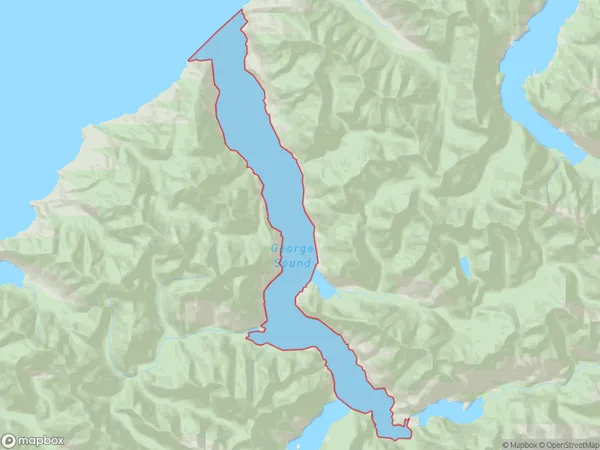 Te Houhou / George Sound, Otago Polygon Area Map