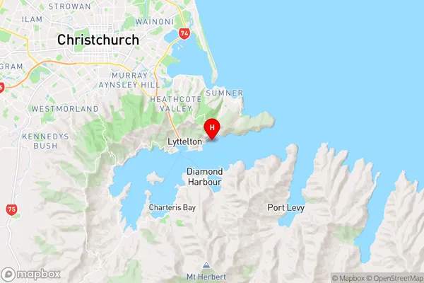 Otokitoki / Gollans Bay,Canterbury Region Map