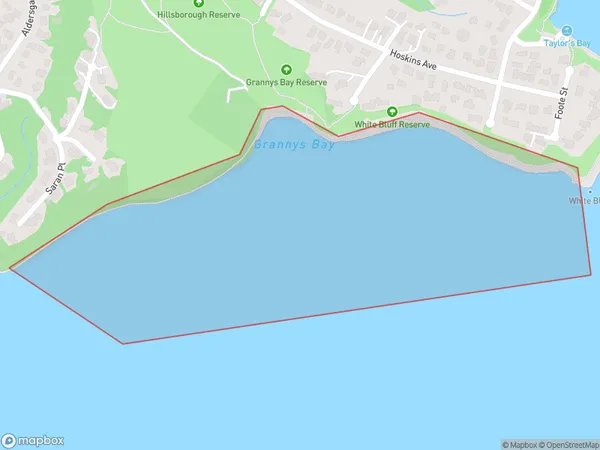 Grannys Bay, Auckland Polygon Area Map