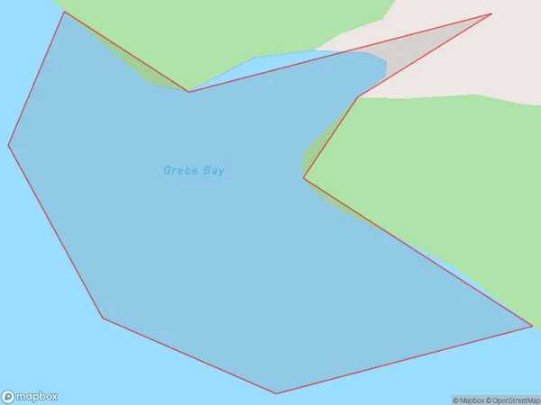 Grebe Bay, West Coast Polygon Area Map