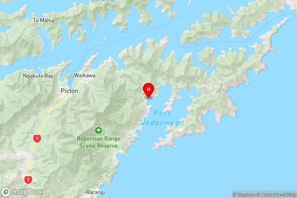 Hakahaka Bay,Marlborough Region Map