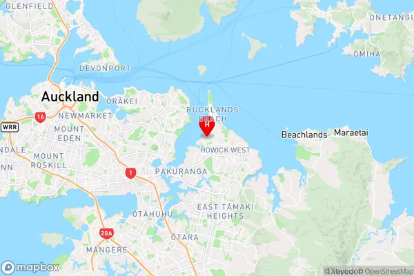 Half Moon Bay,Auckland Region Map