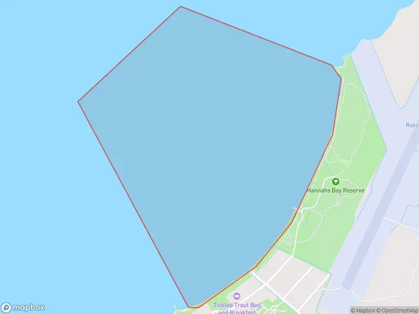 Waikawau/Hannahs Bay, Otago Polygon Area Map