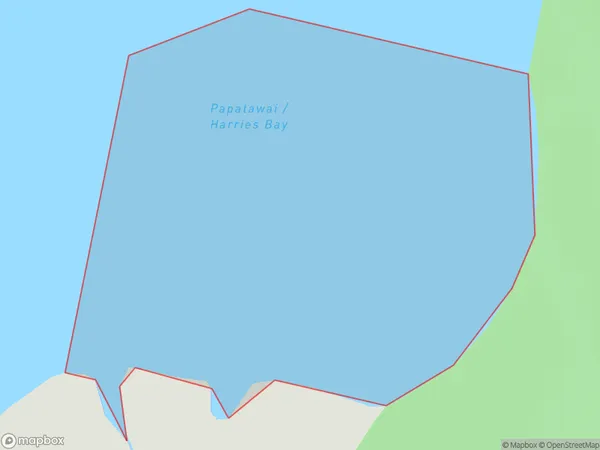 Harries Bay, Otago Polygon Area Map