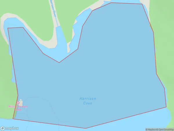 Harrison Cove, Otago Polygon Area Map