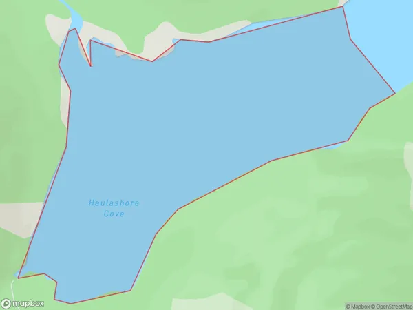 Haulashore Cove, Southland Polygon Area Map