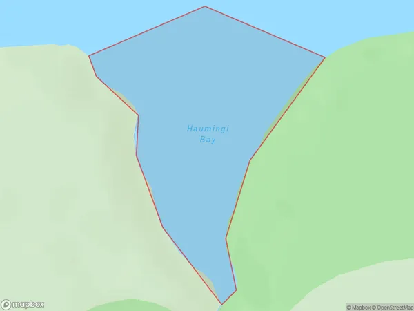 Haumingi Bay, Bay of Plenty Polygon Area Map