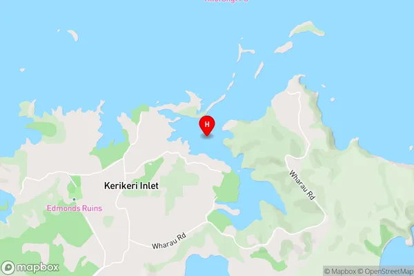 Hauparua Inlet,Northland Area Map