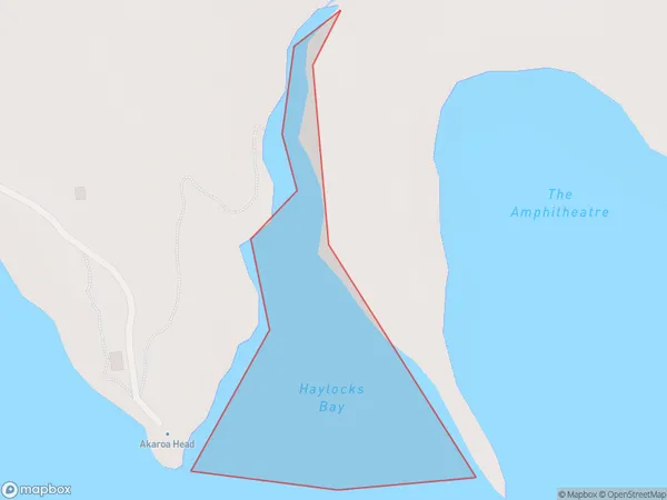 Haylocks Bay, Canterbury Polygon Area Map