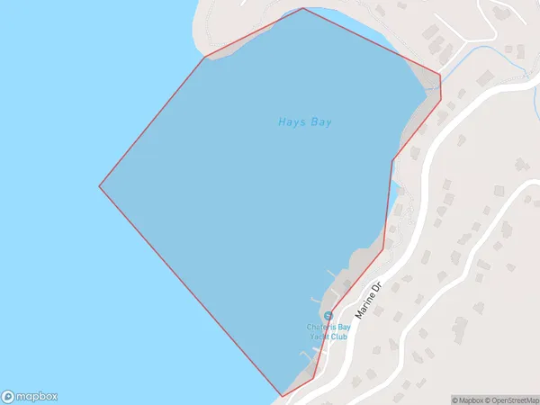 ZipCode 8082 Map for Hays Bay