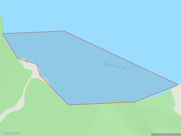 Heel Cove, Southland Polygon Area Map