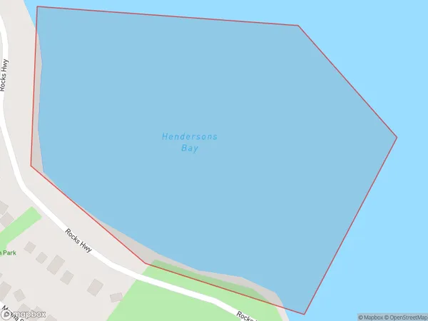 Hendersons Bay, Southland Polygon Area Map