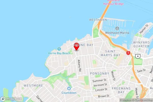 Herne Bay,Auckland Area Map