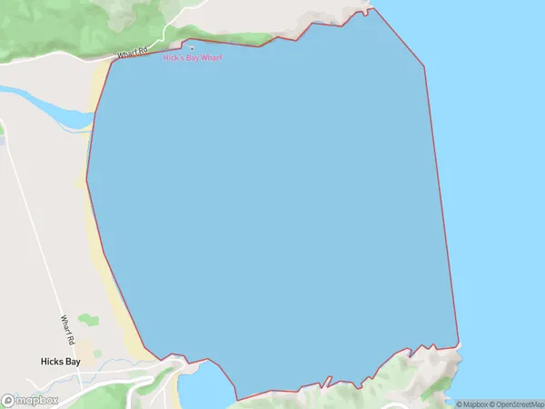 Wharekahika / Hicks Bay, Gisborne Polygon Area Map