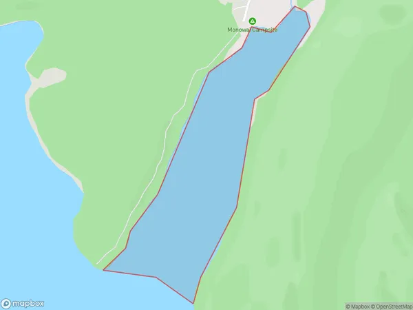 Hincheys Outlet, Southland Polygon Area Map