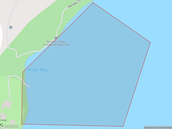 Hinge Bay, Auckland Polygon Area Map