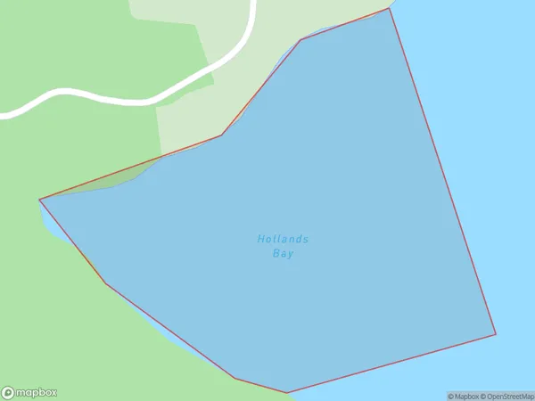 Hollands Bay, Northland Polygon Area Map