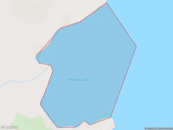 Holmes Bay, Canterbury Polygon Area Map