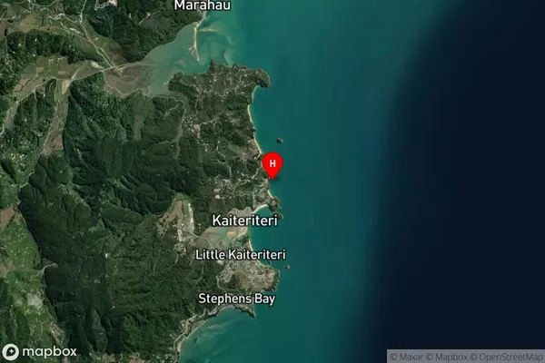 Honeymoon Bay,Tasman Satellite Map