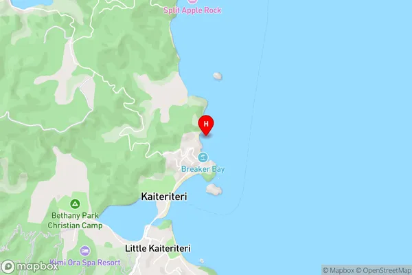 Honeymoon Bay,Tasman Area Map