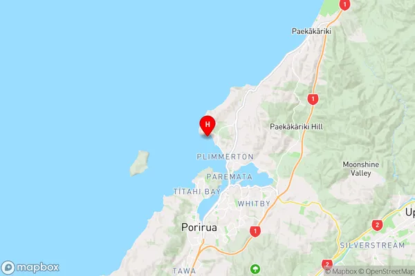 Hongoeka Bay,Wellington Region Map