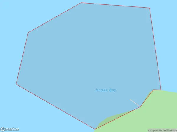 Hoods Bay, Marlborough Polygon Area Map