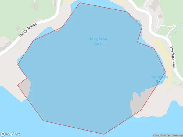 Houghton Bay, Otago Polygon Area Map