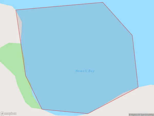 Howell Bay, Waikato Polygon Area Map