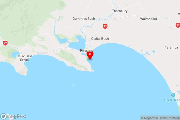 Howells Roads,Southland Region Map