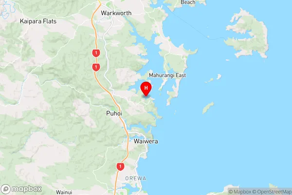 Huawai Bay,Auckland Region Map