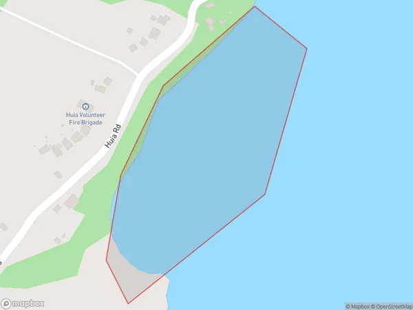 Huia Bay, Auckland Polygon Area Map