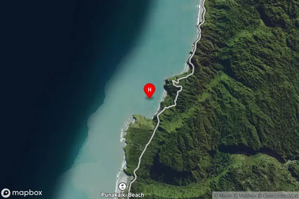 Irimahuwheri Bay,West Coast Satellite Map