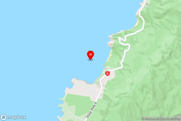 Irimahuwheri Bay,West Coast Area Map