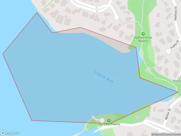 Island Bay, Auckland Polygon Area Map